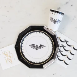 Best Bonjour Fete Elegant Halloween Dessert Lacy Bat Plates