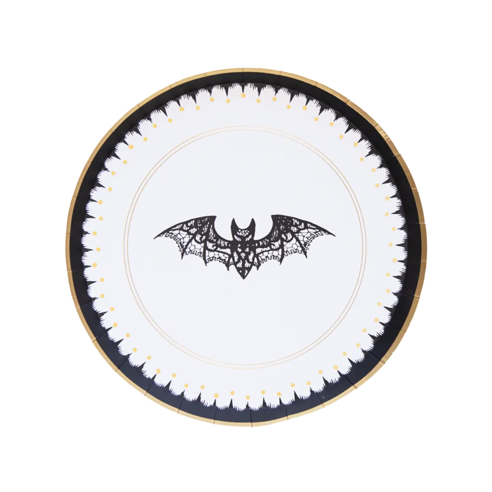 Best Bonjour Fete Elegant Halloween Dessert Lacy Bat Plates
