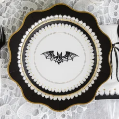 Best Bonjour Fete Elegant Halloween Dessert Lacy Bat Plates