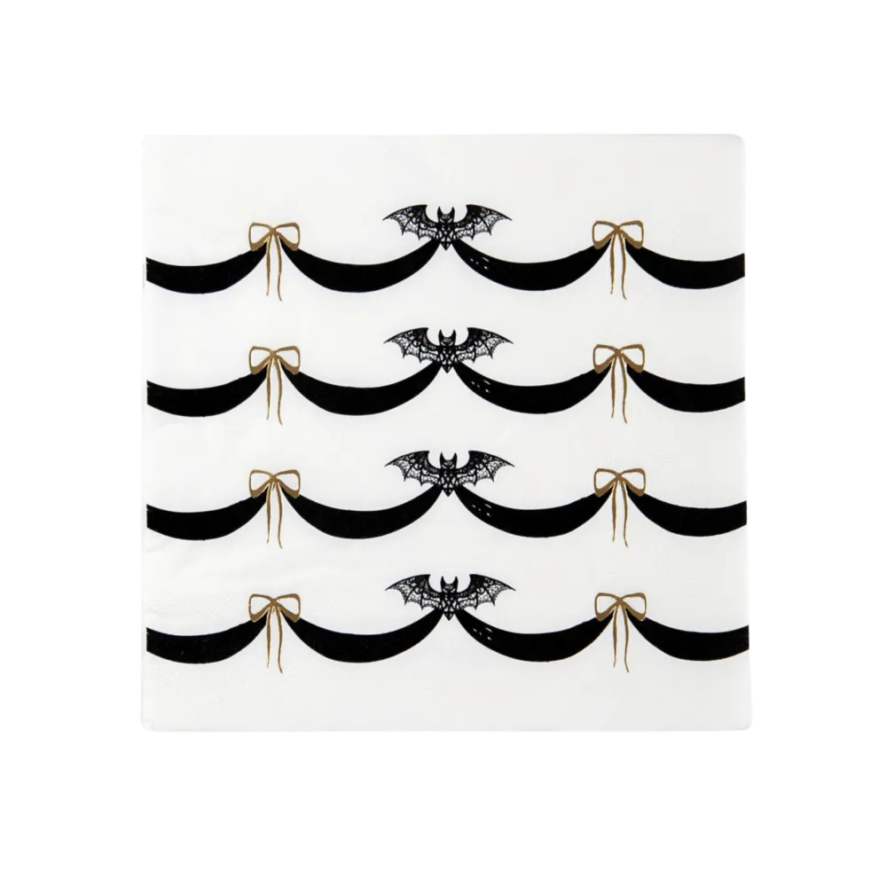 Bonjour Fete Elegant Halloween Dinner Napkins