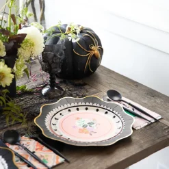 Sale Bonjour Fete Elegant Halloween Dinner Plates