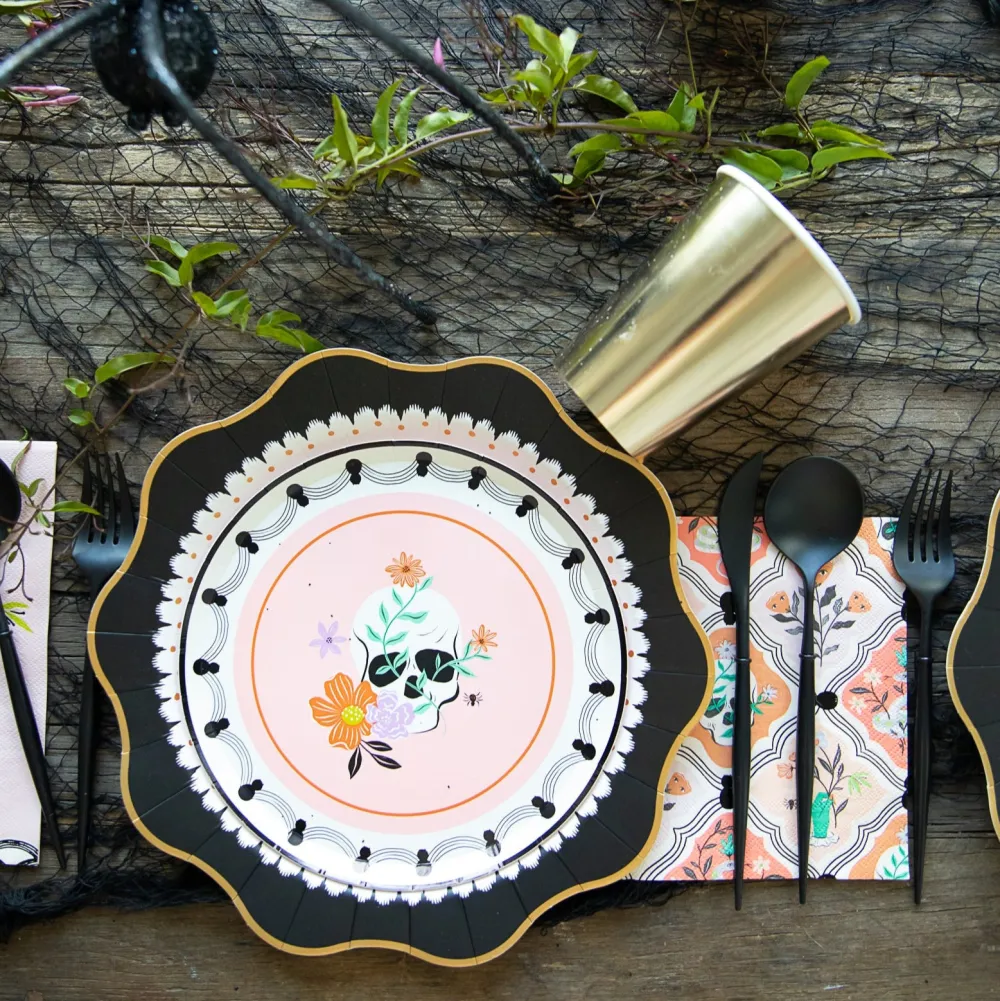 Sale Bonjour Fete Elegant Halloween Dinner Plates