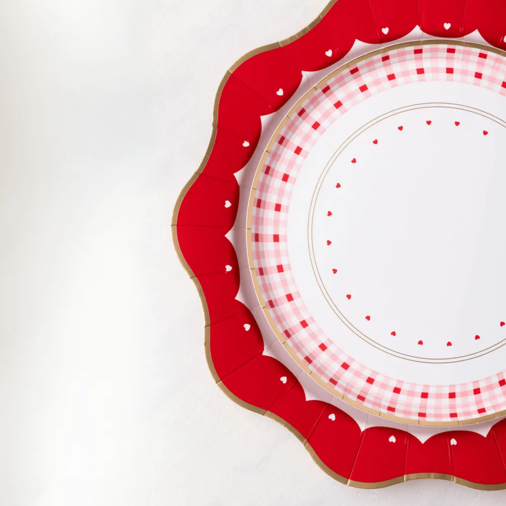New Bonjour Fete Elegant Valentine Dinner Plates