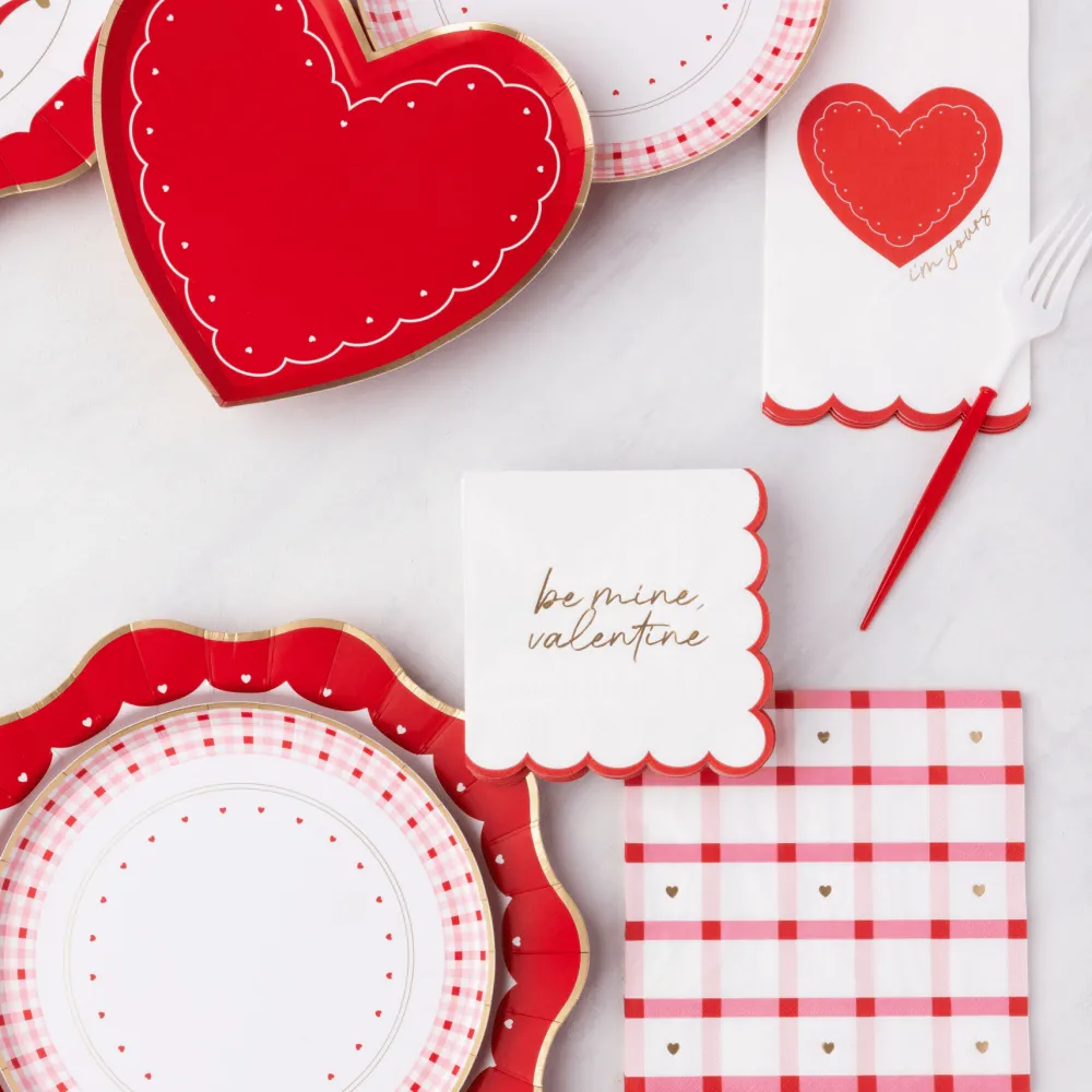 New Bonjour Fete Elegant Valentine Dinner Plates