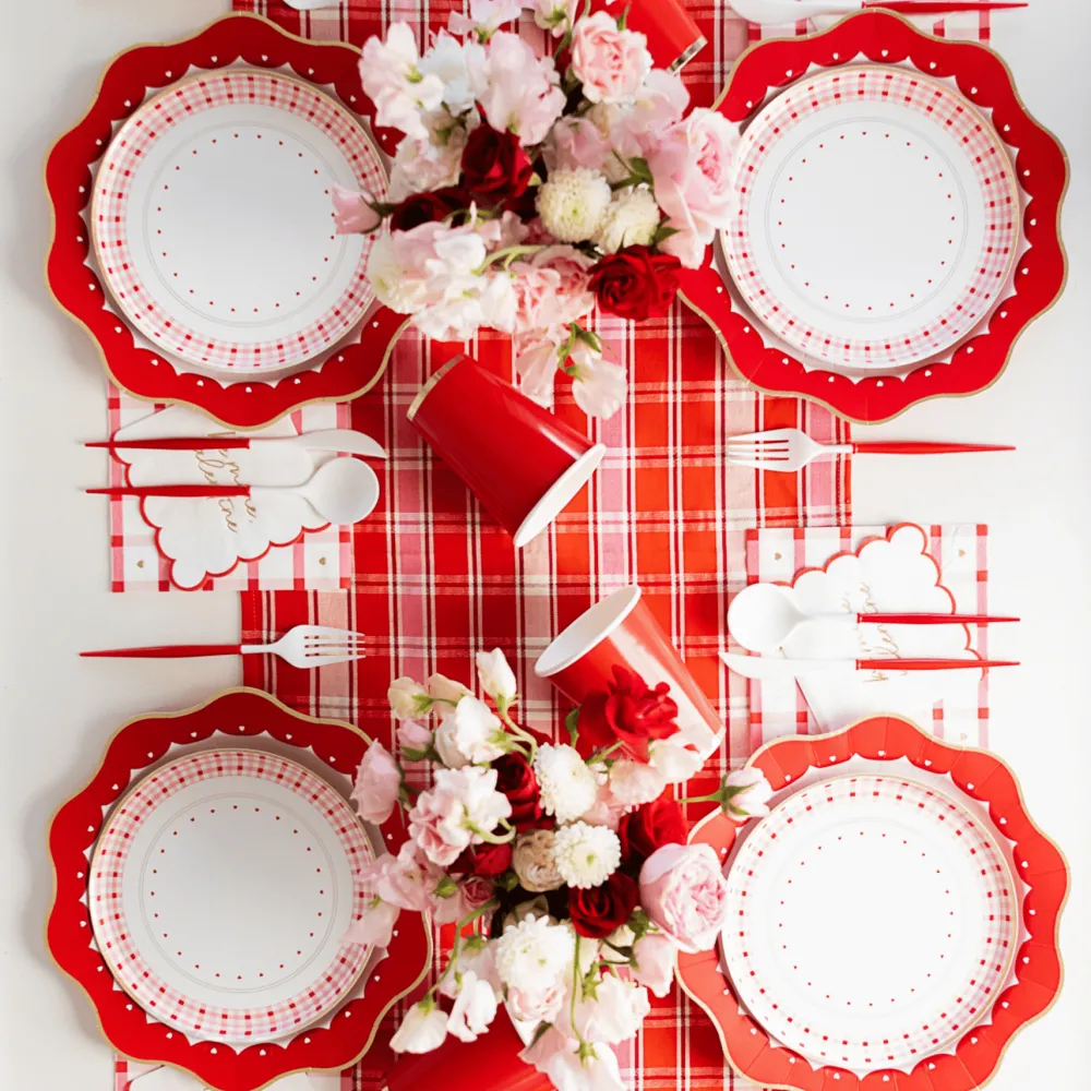 New Bonjour Fete Elegant Valentine Dinner Plates