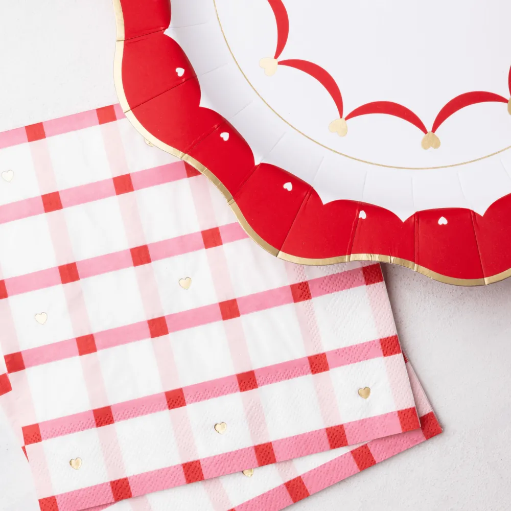 New Bonjour Fete Elegant Valentine Dinner Plates