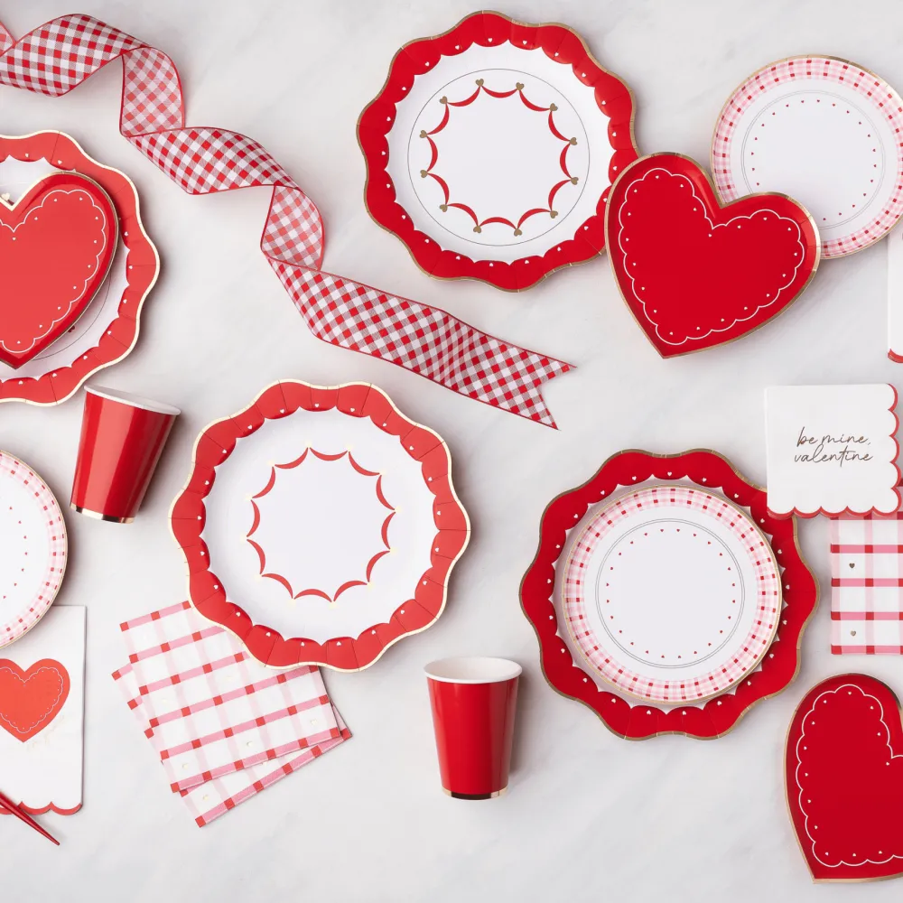 New Bonjour Fete Elegant Valentine Dinner Plates
