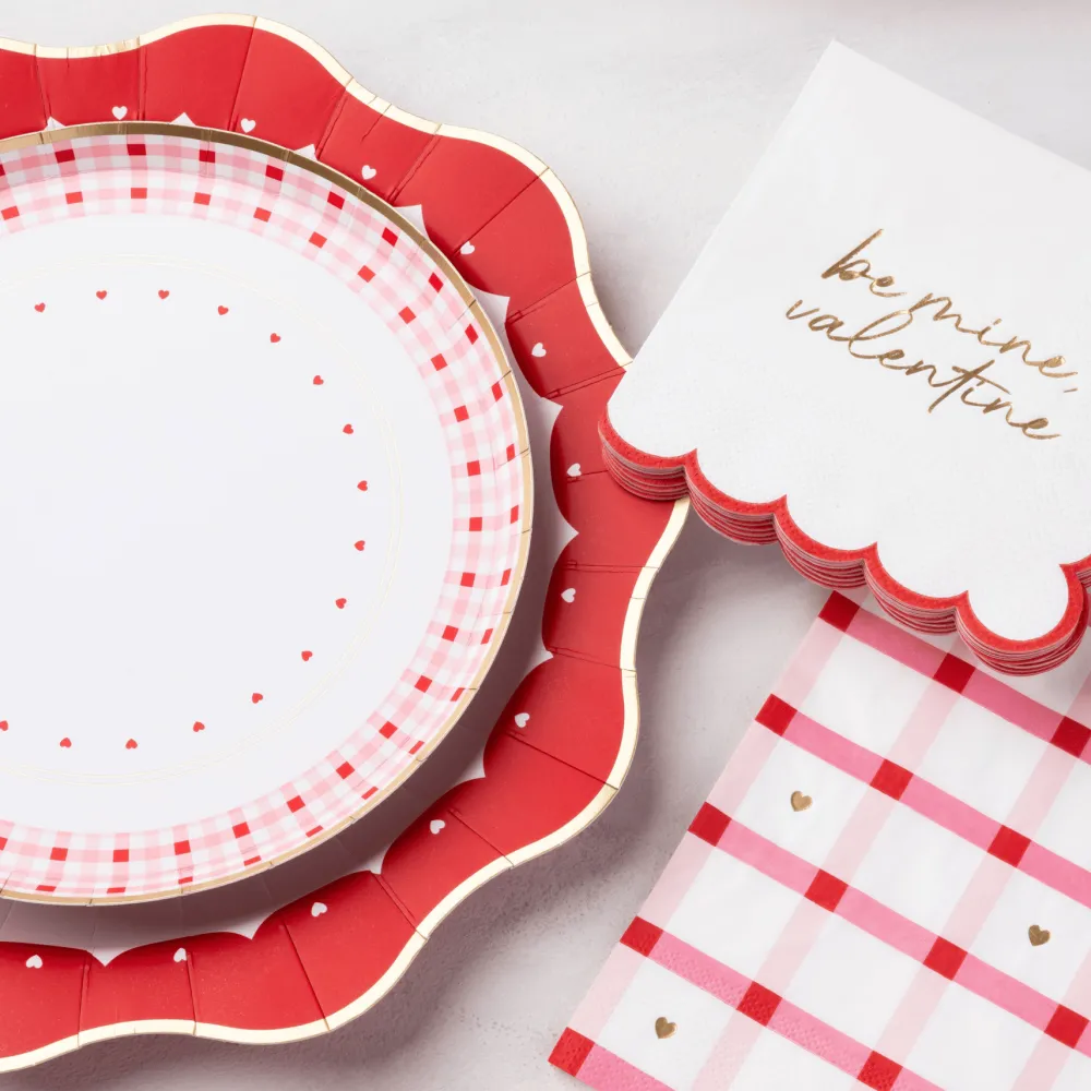 New Bonjour Fete Elegant Valentine Dinner Plates