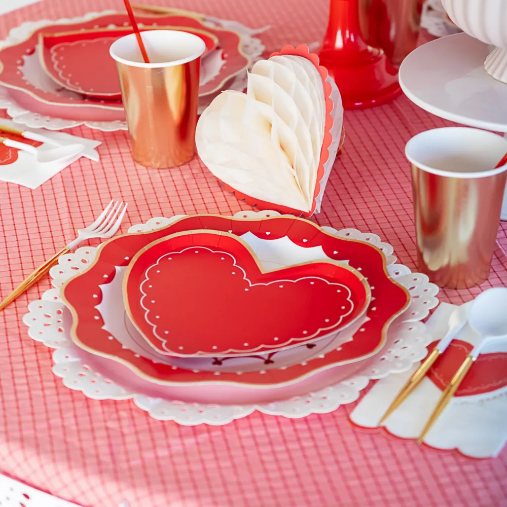 Bonjour Fete Elegant Valentine Heart Shaped Plates