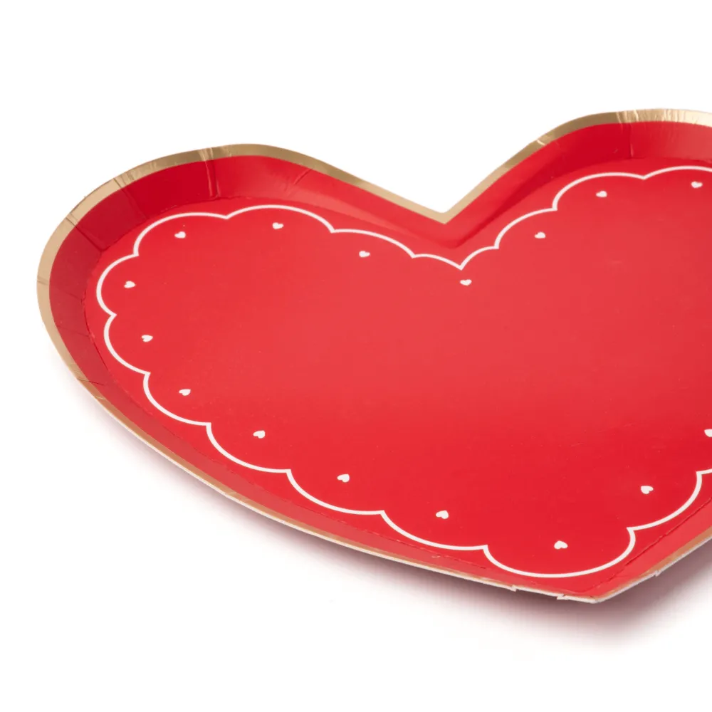 Bonjour Fete Elegant Valentine Heart Shaped Plates