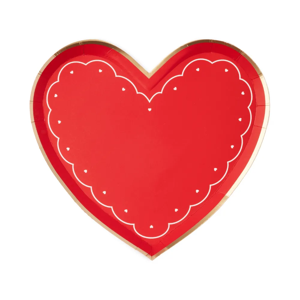 Bonjour Fete Elegant Valentine Heart Shaped Plates