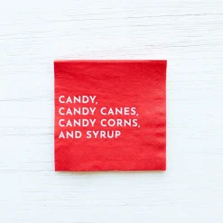Best Bonjour Fête Elf Candy Small Red Napkins