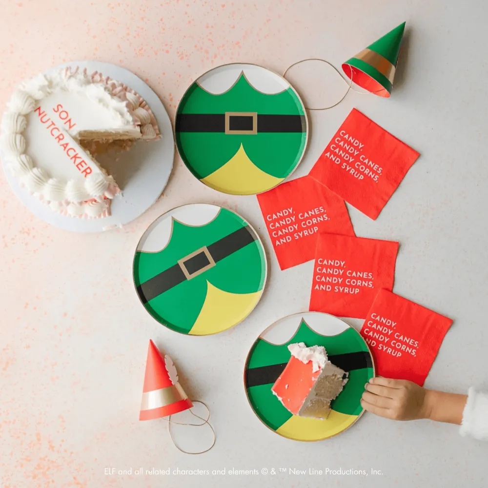 Best Bonjour Fête Elf Candy Small Red Napkins