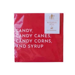 Best Bonjour Fête Elf Candy Small Red Napkins