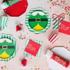 Best Bonjour Fête Elf Candy Small Red Napkins