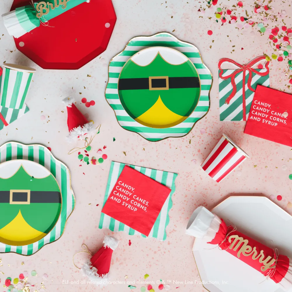 Best Bonjour Fête Elf Candy Small Red Napkins