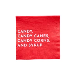 Best Bonjour Fête Elf Candy Small Red Napkins