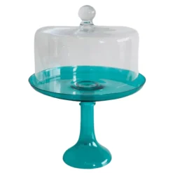 Sale Estelle Colored Glass Emerald Green Glass Cake Stand