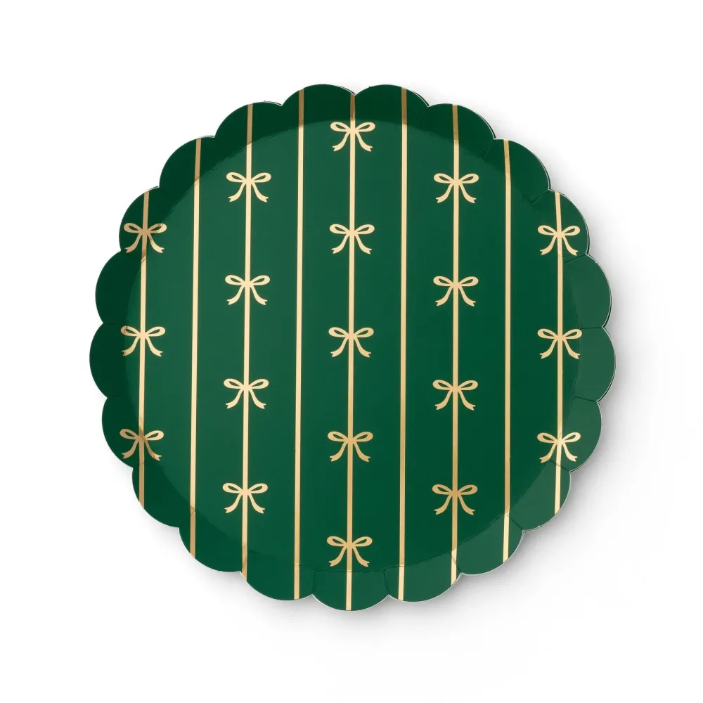 Discount Bonjour Fete Emerald Green Signature Bow Small Plates
