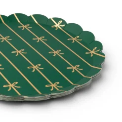 Discount Bonjour Fete Emerald Green Signature Bow Small Plates