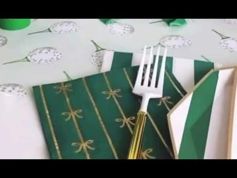 Hot Bonjour Fete Emerald Green Signature Bow Small Napkins