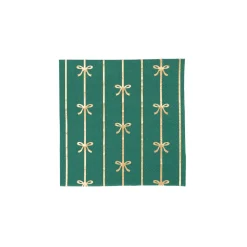 Hot Bonjour Fete Emerald Green Signature Bow Small Napkins