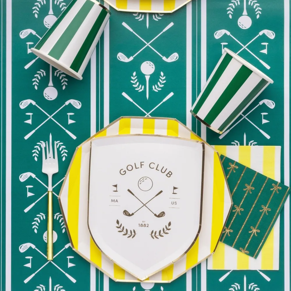 Discount Bonjour Fete Emerald Green Signature Cabana Stripe Cups
