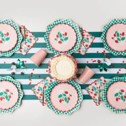 Best Bonjour Fete Emerald Green Signature Cabana Stripe Table Runner