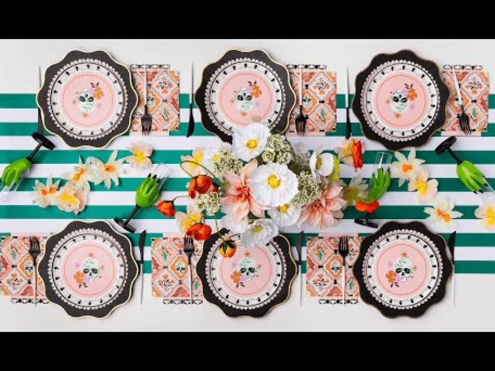 Best Bonjour Fete Emerald Green Signature Cabana Stripe Table Runner