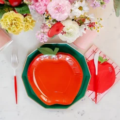 Sale Bonjour Fete Emerald Green Signature Large Plates