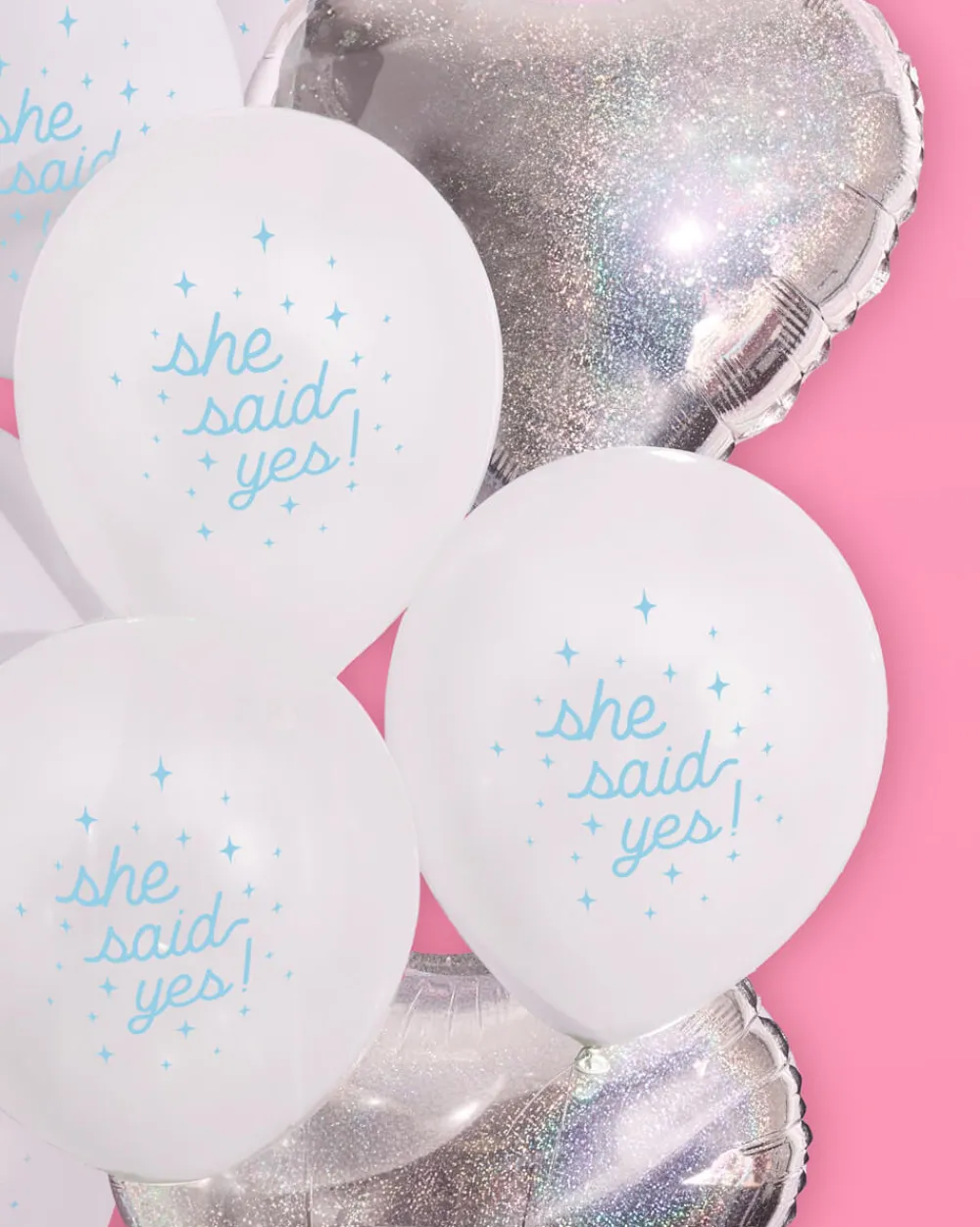 New xo, Fetti Engagement Party Balloon Set