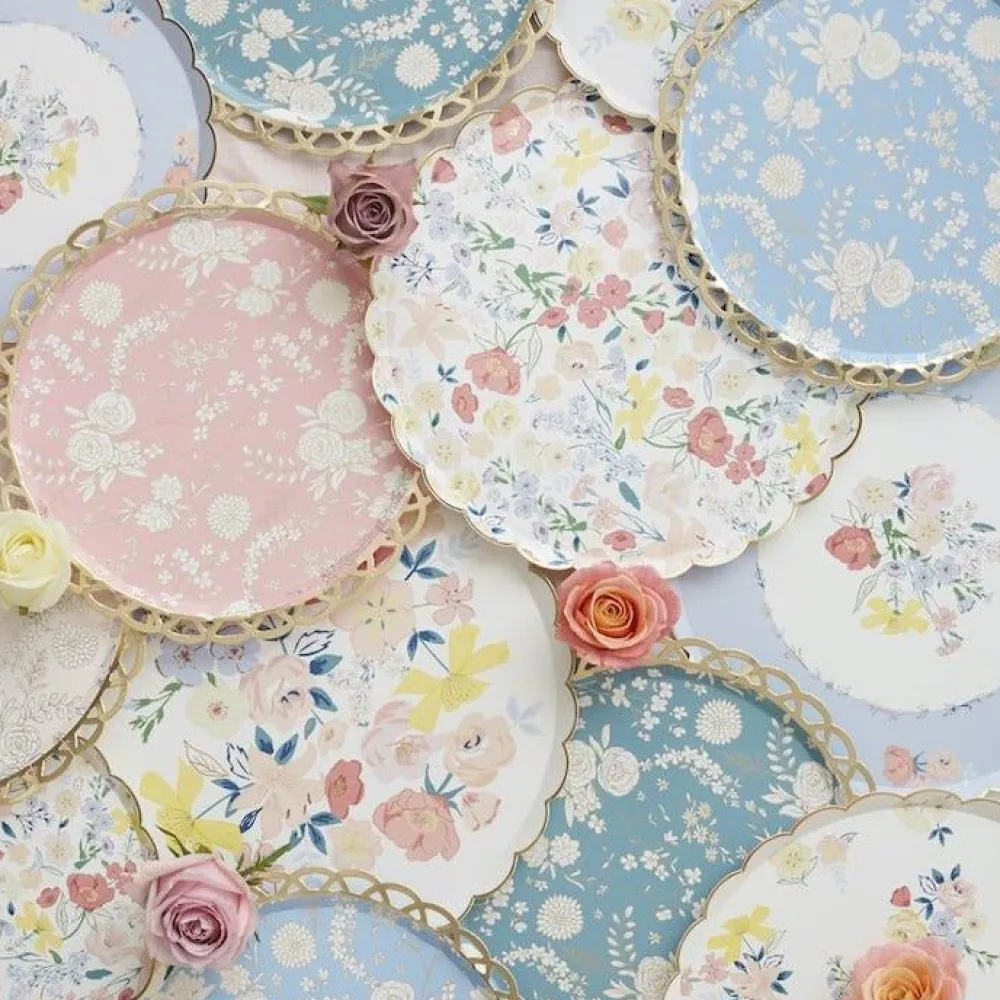 Meri Meri English Garden Floral Plates