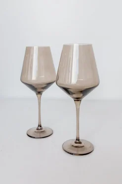 Estelle Colored Glass Estelle Colored Wine Stemware - Set of 6 {Mocha Mousse (Our Amber Smoke)}