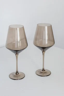 Estelle Colored Glass Estelle Colored Wine Stemware - Set of 6 {Mocha Mousse (Our Amber Smoke)}