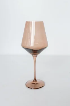 Estelle Colored Glass Estelle Colored Wine Stemware - Set of 6 {Mocha Mousse (Our Amber Smoke)}