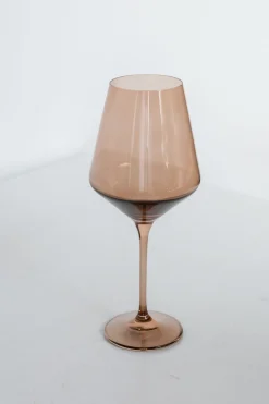 Estelle Colored Glass Estelle Colored Wine Stemware - Set of 6 {Mocha Mousse (Our Amber Smoke)}