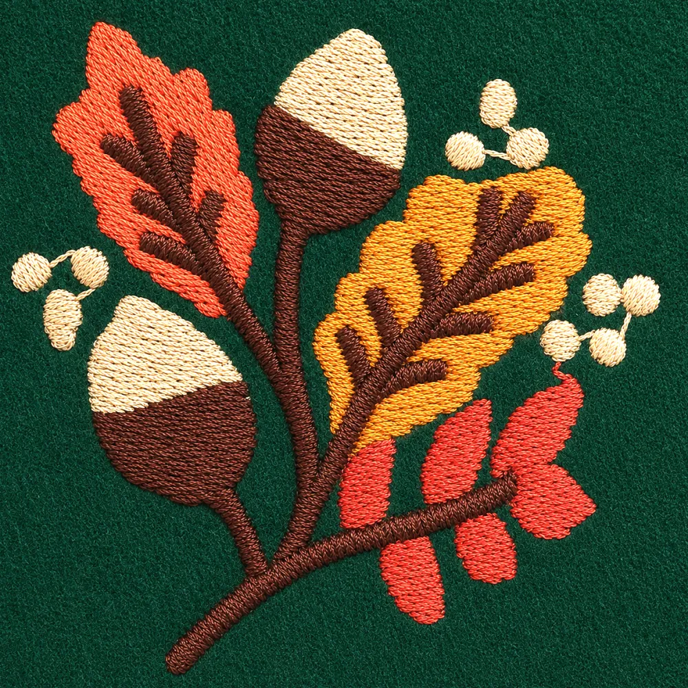 Sale The Foggy Dog Fall Foliage Embroidered Lady Dog Bow