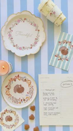 Clearance Bonjour Fete Fall Foliage Turkey Cocktail Napkins