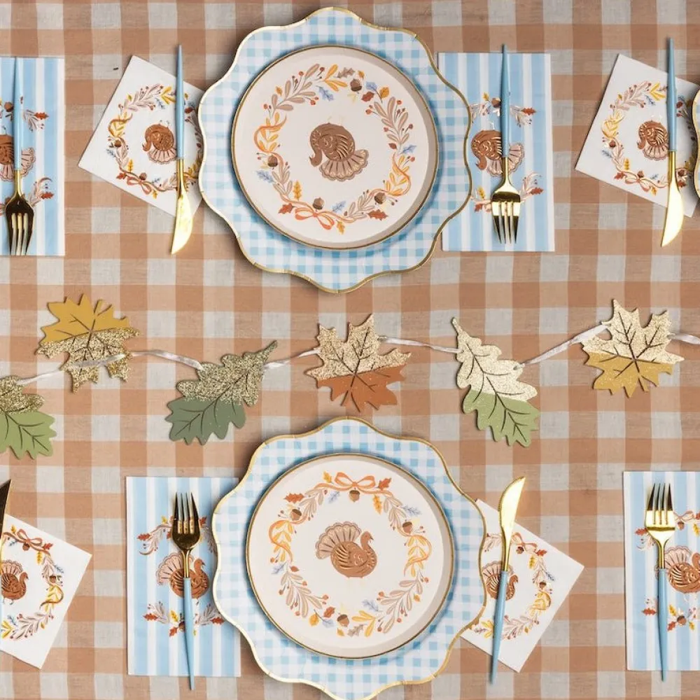 Clearance Bonjour Fete Fall Foliage Turkey Cocktail Napkins