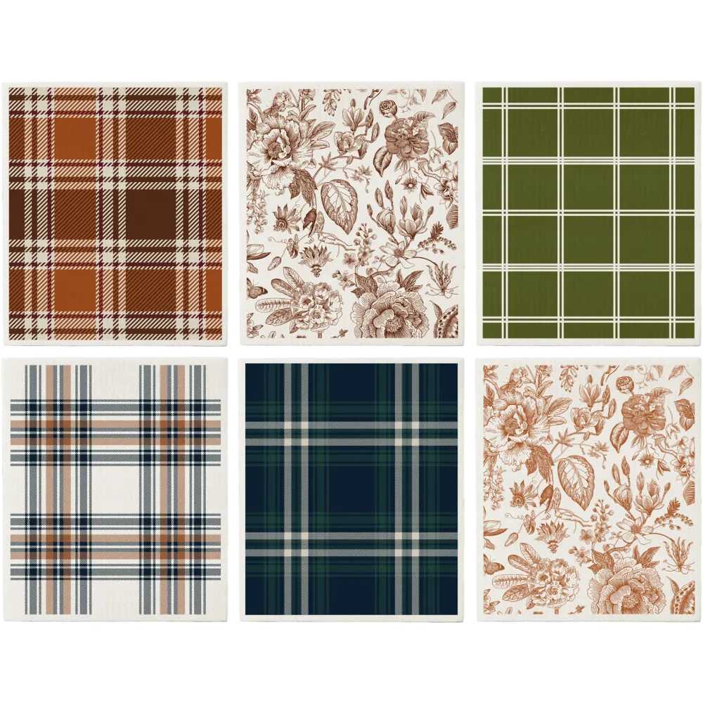 Sweet Water Decor Fall Pattern Swedish Dishcloths