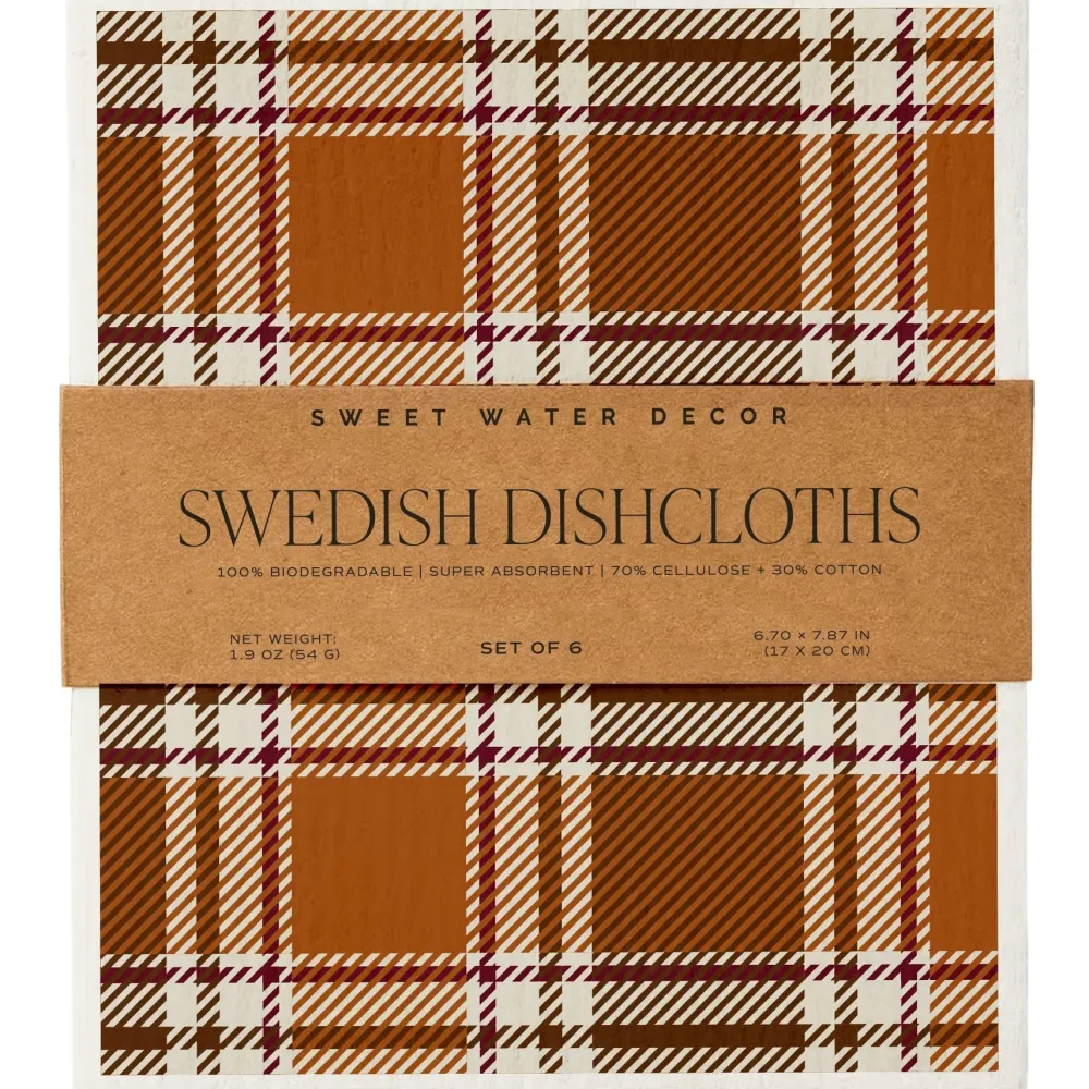 Sweet Water Decor Fall Pattern Swedish Dishcloths