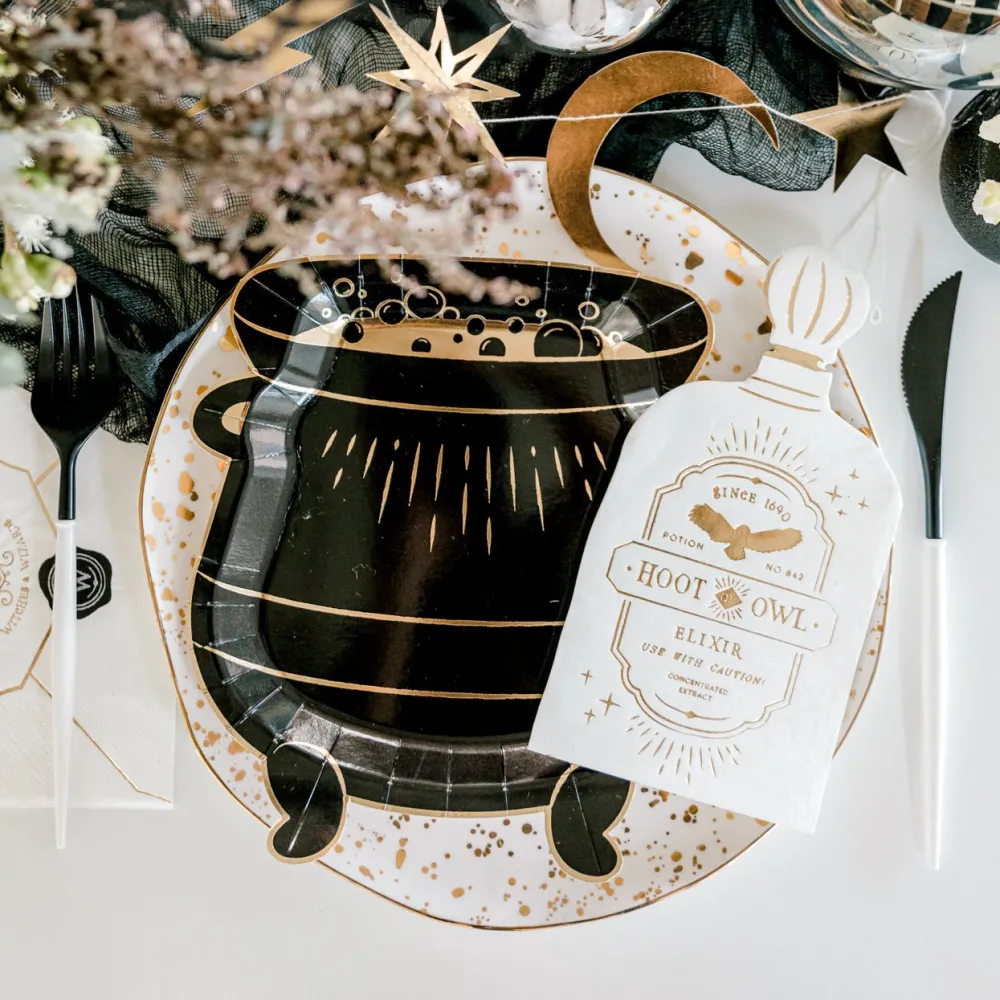 Hot Sophistiplate Fancy Black & White Cutlery