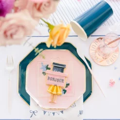 New Sophistiplate Fancy Blush Pink and White Cutlery