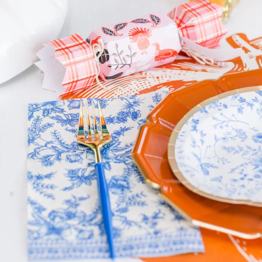 Sale Sophistiplate Fancy China Blue & Gold Cutlery