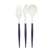 Sophistiplate Fancy Navy & White Cutlery