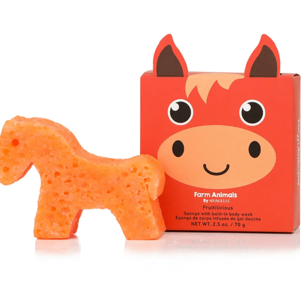 Sale Spongellé Farm Animals Shower Buffer Sponge Pack