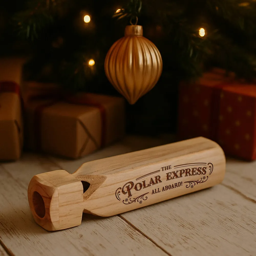 Hot CGB Giftware Festive Christmas Train Wooden Whistle