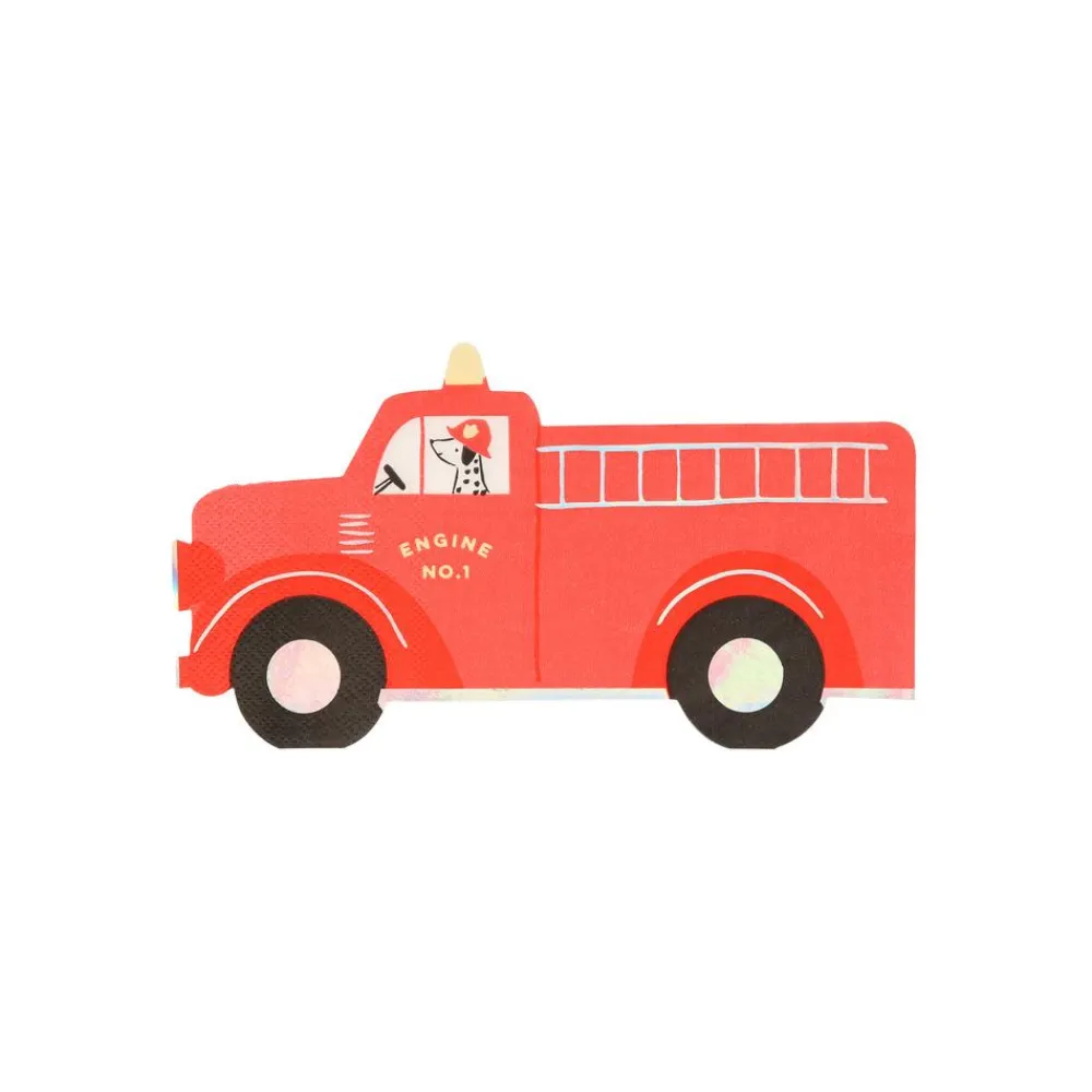 Meri Meri Fire Truck Party Napkins