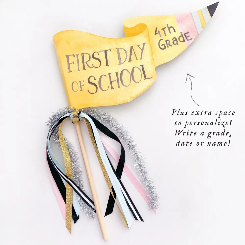 Discount Cami Monet First Day of School Party Pennant