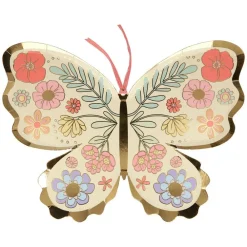 Outlet Meri Meri Floral Butterfly Die-Cut Plates